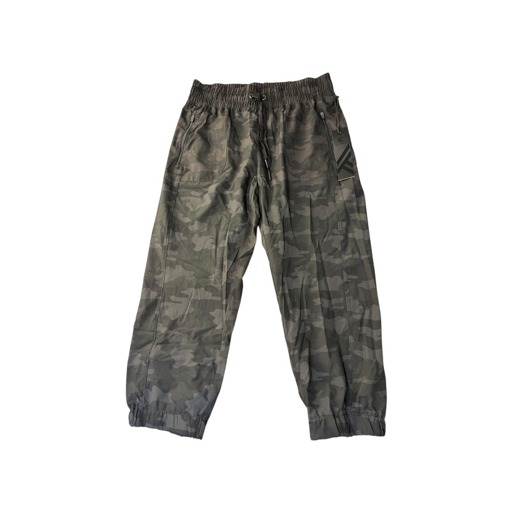 NWT‎ KYODAN Camo Jogger Pants Elastic Waist Drawstring Zip Pockets Athleisure